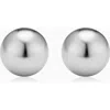 Oradina Sterling Silver Belle Of The Ball Button Studs In Silver