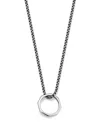 Oradina Sterling Silver Bolt Pendant Necklace In White