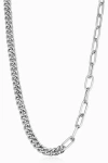 Oradina Sterling Silver Curb Clip Link Connector Clasp Necklace In Silver