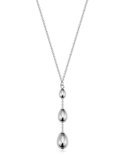ORADINA STERLING SILVER DRIPPED IN SILVER NECKLACE, 18"