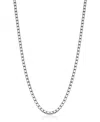 Oradina Sterling Silver Edge Box Chain In Brown