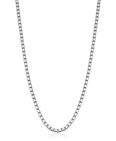 Oradina Sterling Silver Edge Box Chain In Brown