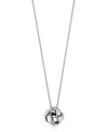 Oradina Sterling Silver Eternal Knot Pendant Necklace In Silver
