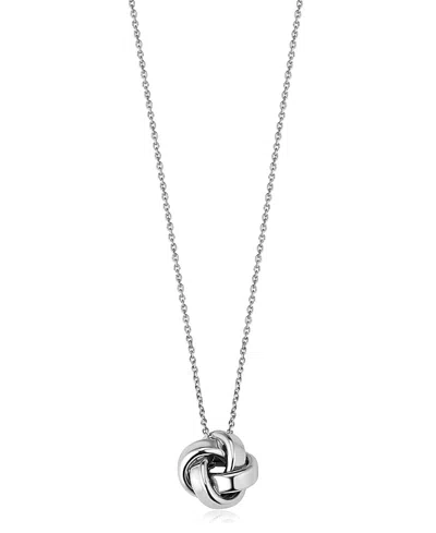 Oradina Sterling Silver Eternal Knot Pendant Necklace