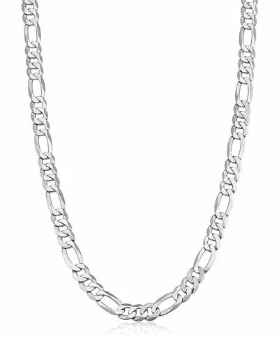 Oradina Sterling Silver Founders Figaro Chain In Metallic