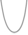 Oradina Sterling Silver In Command Cuban Chain In Metallic