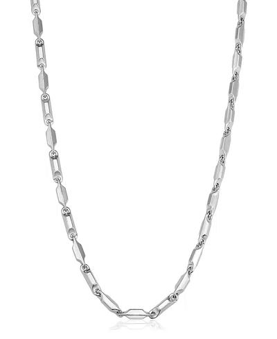 Oradina Sterling Silver Marine Link Chain In White