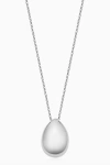 Oradina Sterling Silver Reflection Pendant Necklace In Metallic