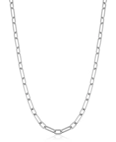 Oradina Sterling Silver Rhythm Link Necklace