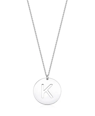 Oradina Sterling Silver Say My Name Initial Pendant Necklace