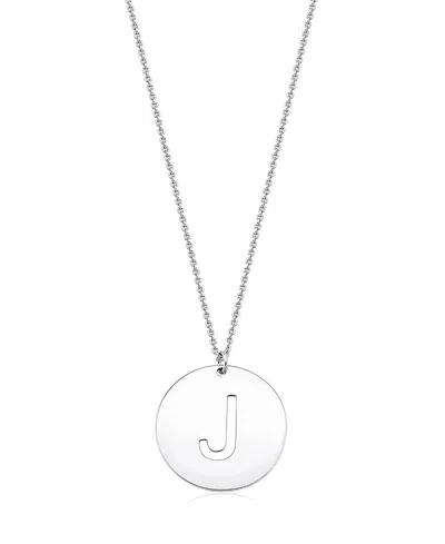 Oradina Sterling Silver Say My Name Initial Pendant Necklace In Burgundy