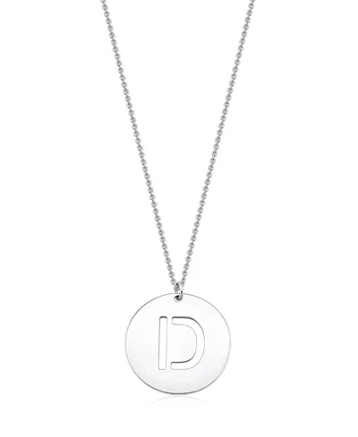 Oradina Sterling Silver Say My Name Initial Pendant Necklace In Gray