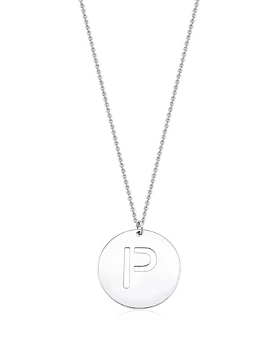 Oradina Sterling Silver Say My Name Initial Pendant Necklace In Gray