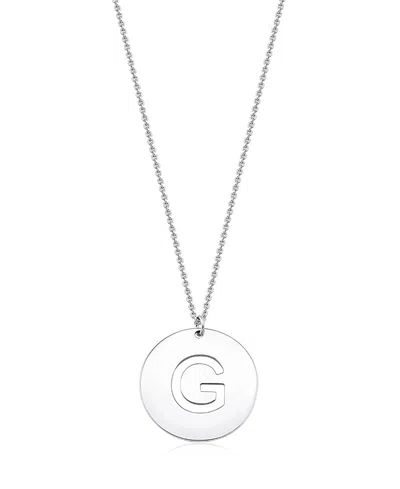 Oradina Sterling Silver Say My Name Initial Pendant Necklace In Metallic