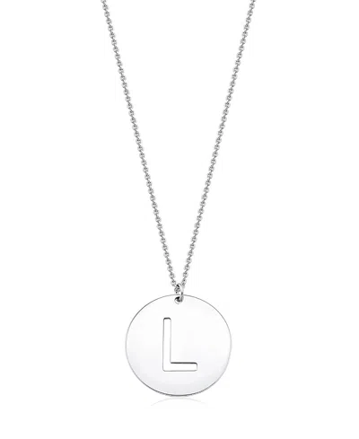 Oradina Sterling Silver Say My Name Initial Pendant Necklace In Metallic