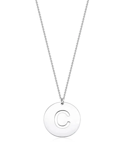 Oradina Sterling Silver Say My Name Initial Pendant Necklace In Metallic