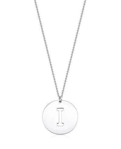 Oradina Sterling Silver Say My Name Initial Pendant Necklace In Metallic