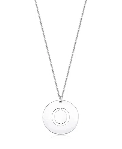 Oradina Sterling Silver Say My Name Initial Pendant Necklace In Metallic