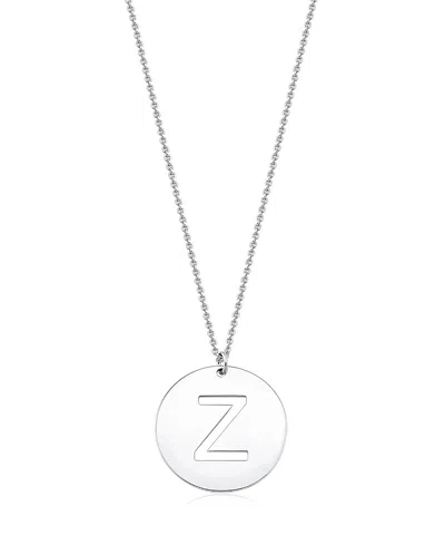 Oradina Sterling Silver Say My Name Initial Pendant Necklace In Metallic