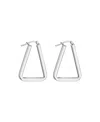 Oradina Sterling Silver Trinity Midi Hoops In Silver