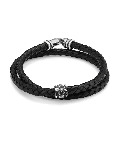 Oradina Sterling Silver Voyager Bracelet In Black