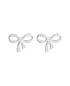 Oradina Sterling Silver Wrap Me Up Bow Studs In Silver