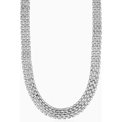 Oradina The Panther Necklace In Silver