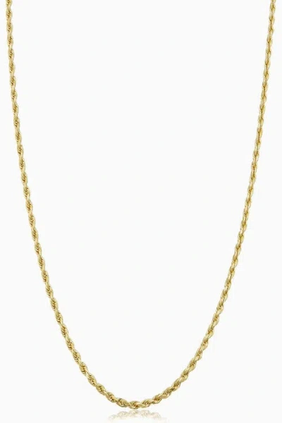 Oradina Titan Rope Chain In 14k Yellow Gold