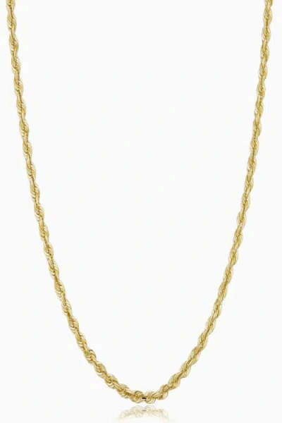 Oradina 14k Yellow Solid Gold Titan Rope Statement Chain Necklace In ...