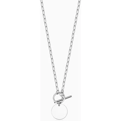 Oradina Toggle Me Disc Pendant Necklace In Silver