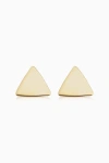 Oradina 14k Yellow Gold Triangle Studs In Yellow Gold