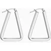 Oradina Sterling Silver Trinity Midi Hoops