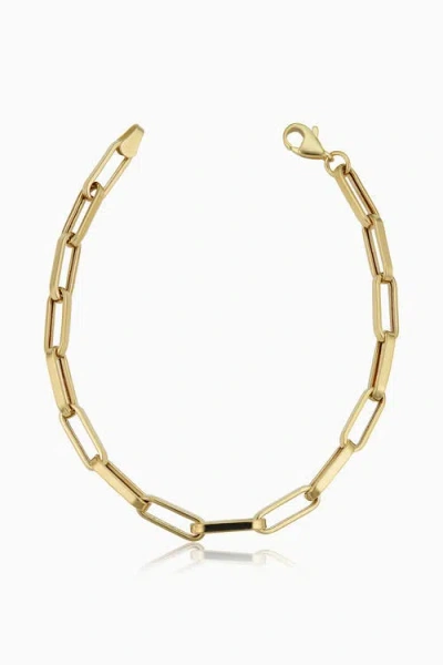 Oradina Venice Bold Link Bracelet In Yellow Gold