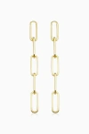 Oradina 14k Yellow Gold Venice Link Drop Earrings In Yellow Gold