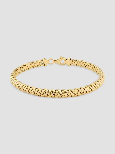 Oradina Women's 14k Yellow Gold Caesar Bangle Bracelet