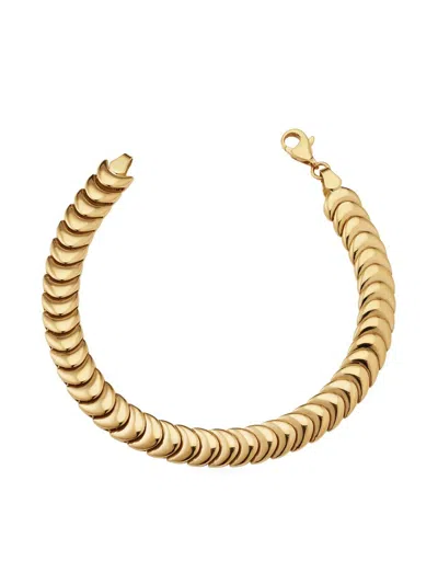 Oradina Women's 14k Yellow Gold Cobra Bracelet