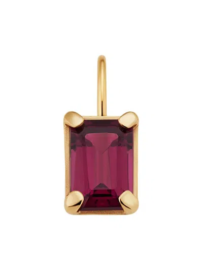 Oradina Women's 14k Yellow Gold Date Me Birthstone Pendant Charm In Green