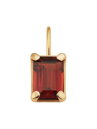 Oradina Women's 14k Yellow Gold Date Me Birthstone Pendant Charm In Orange