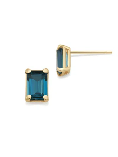 Oradina Women's 14k Yellow Gold Date Me Birthstone Stud Earrings In Neutral
