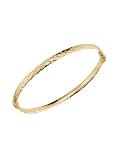 Oradina Women's 14k Yellow Gold Diamondback Bangle