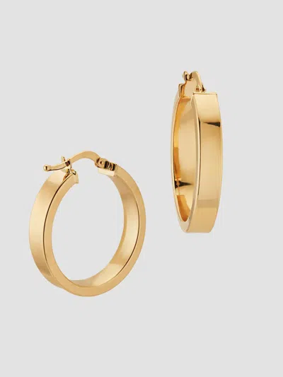 Oradina Women's 14k Yellow Gold Forever Hoops