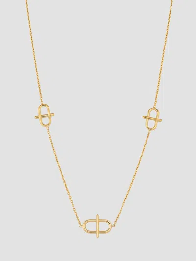 Oradina Women's 14k Yellow Gold Harmony Station Necklace