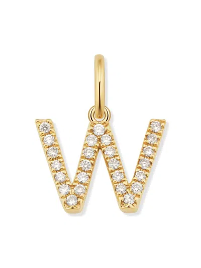 Oradina Women's 14k Yellow Gold My Letter Diamond Initial Pendant Charm