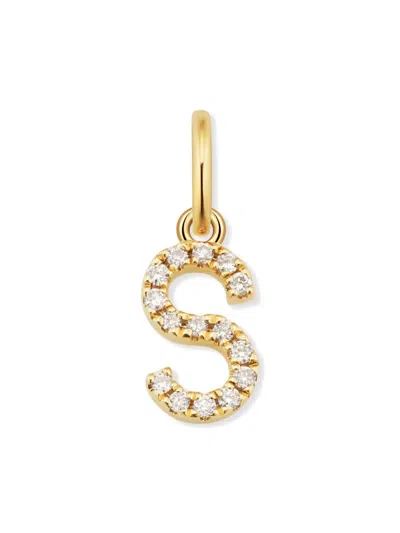 Oradina Women's 14k Yellow Gold My Letter Diamond Initial Pendant Charm