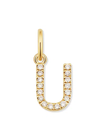 Oradina Women's 14k Yellow Gold My Letter Diamond Initial Pendant Charm