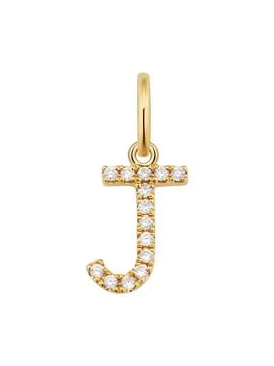 Oradina Women's 14k Yellow Gold My Letter Diamond Initial Pendant Charm
