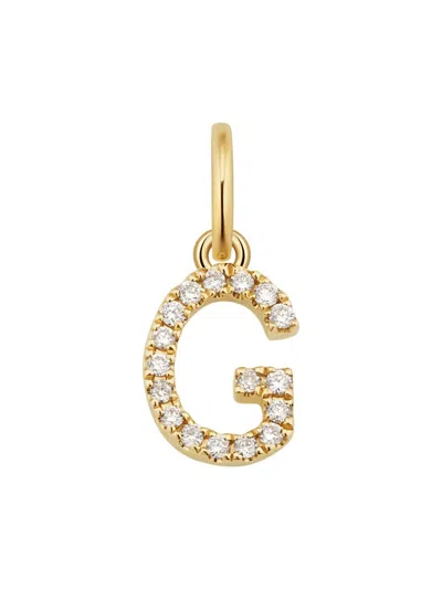 Oradina Women's 14k Yellow Gold My Letter Diamond Initial Pendant Charm In Gray
