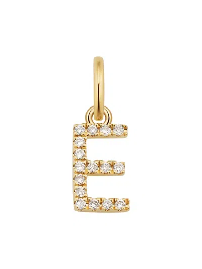 Oradina Women's 14k Yellow Gold My Letter Diamond Initial Pendant Charm