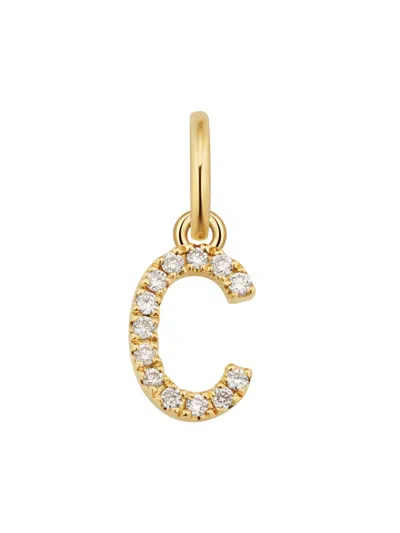 Oradina Women's 14k Yellow Gold My Letter Diamond Initial Pendant Charm