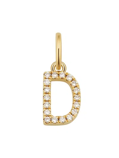 Oradina Women's 14k Yellow Gold My Letter Diamond Initial Pendant Charm